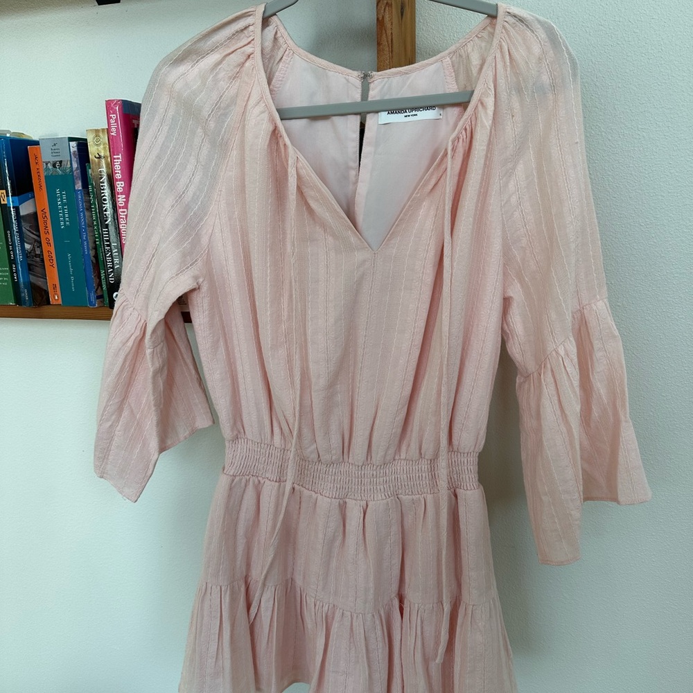 Amanda Uprichard Blush Pink Peplum romper